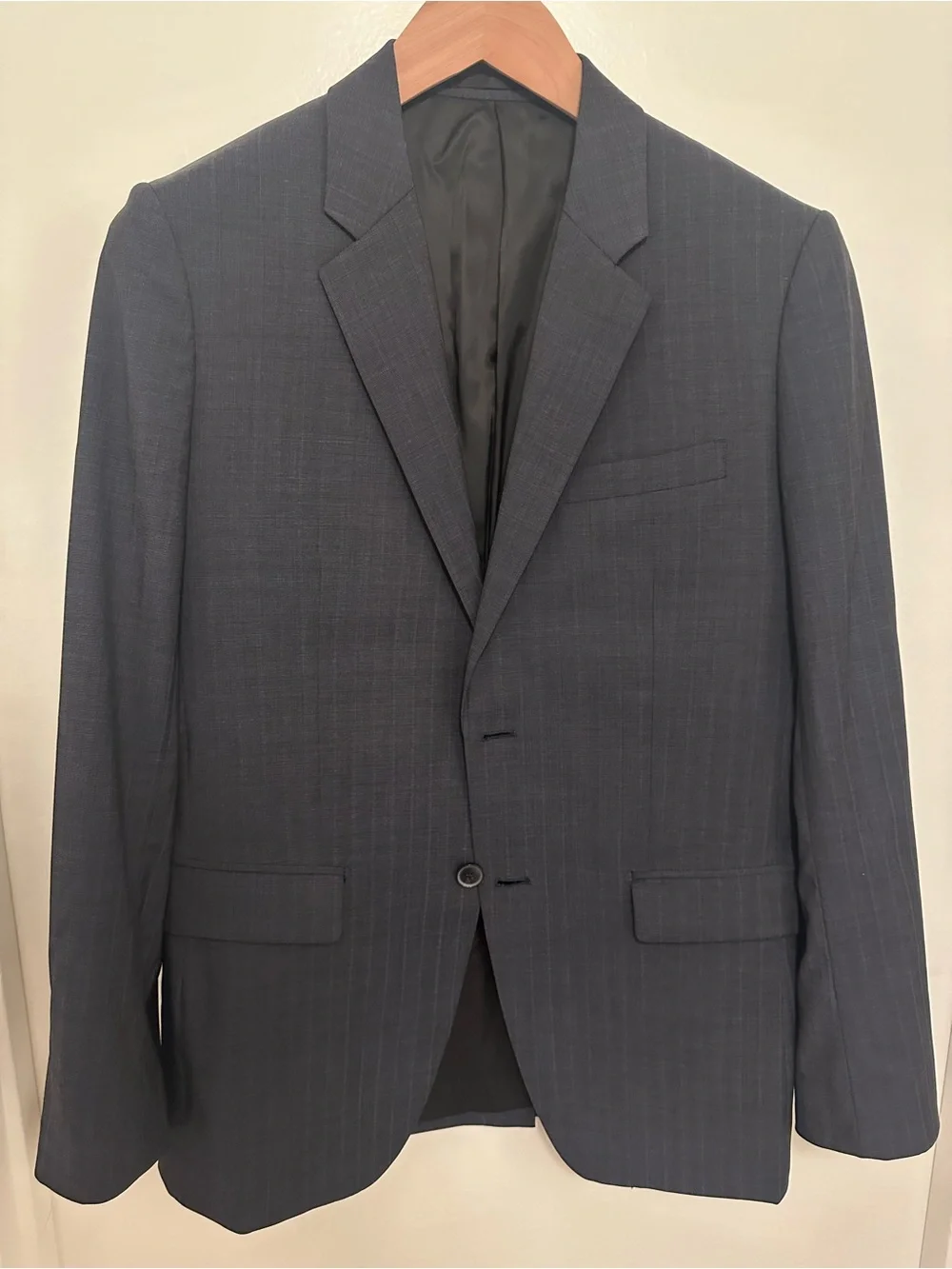 Theory 38R 100% Wool Navy Striped Sport Coat Blazer